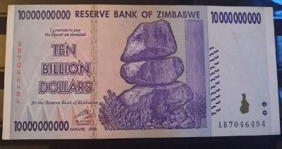 10 TRILLION DOLLARS 2008 ZIMBABWE