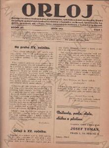 Orloj List jednoty hodinárov Roč. XV.-XVII. 1941-43