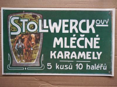 cedule reklamní reprint karamely Stollwerck
