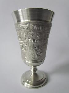 Vintage cínový pohár, Německo, 150 ml.