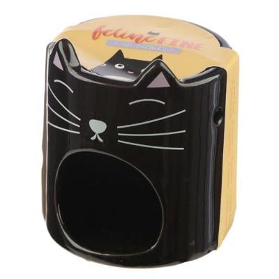 Olejolampa / lampa na olej Feline Fine Ceramic Cat Head - černá