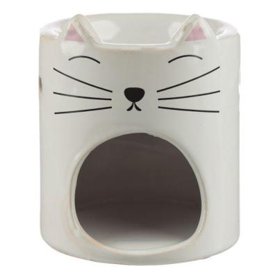 Olejolampa / lampa na olej Feline Fine Ceramic Cat Head - bílá