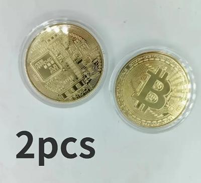 2 Kusy, Kreatívne Replika Mince Bitcoin, Pamätná Zberateľská Mince