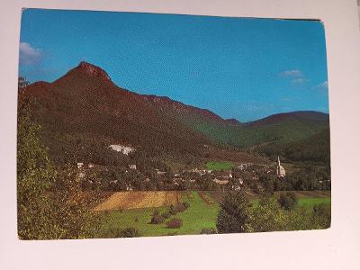 Muráň - pohled na obec a Muráňský hrad - pohlednice VF