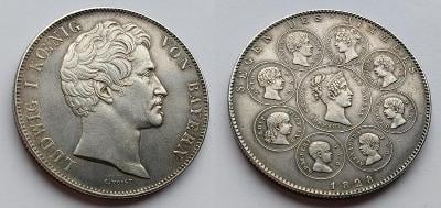 Tolar (medaile) 1828 - Bavorsko, Ludwig I. Ag.