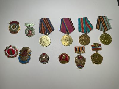 Konvolut Ukrajinských medailí a odznakov + jedna bieloruská medaila