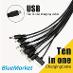 Dátový USB kábel Multifunkčný 10v1 - pre rôzne zariadenia - Elektro
