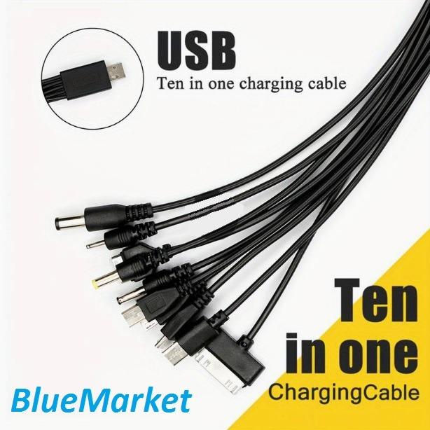 Dátový USB kábel Multifunkčný 10v1 - pre rôzne zariadenia - Elektro