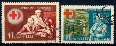 SSSR 1956 ʘ/Mi. 1831-2 , komplet , Červený kříž , /14/