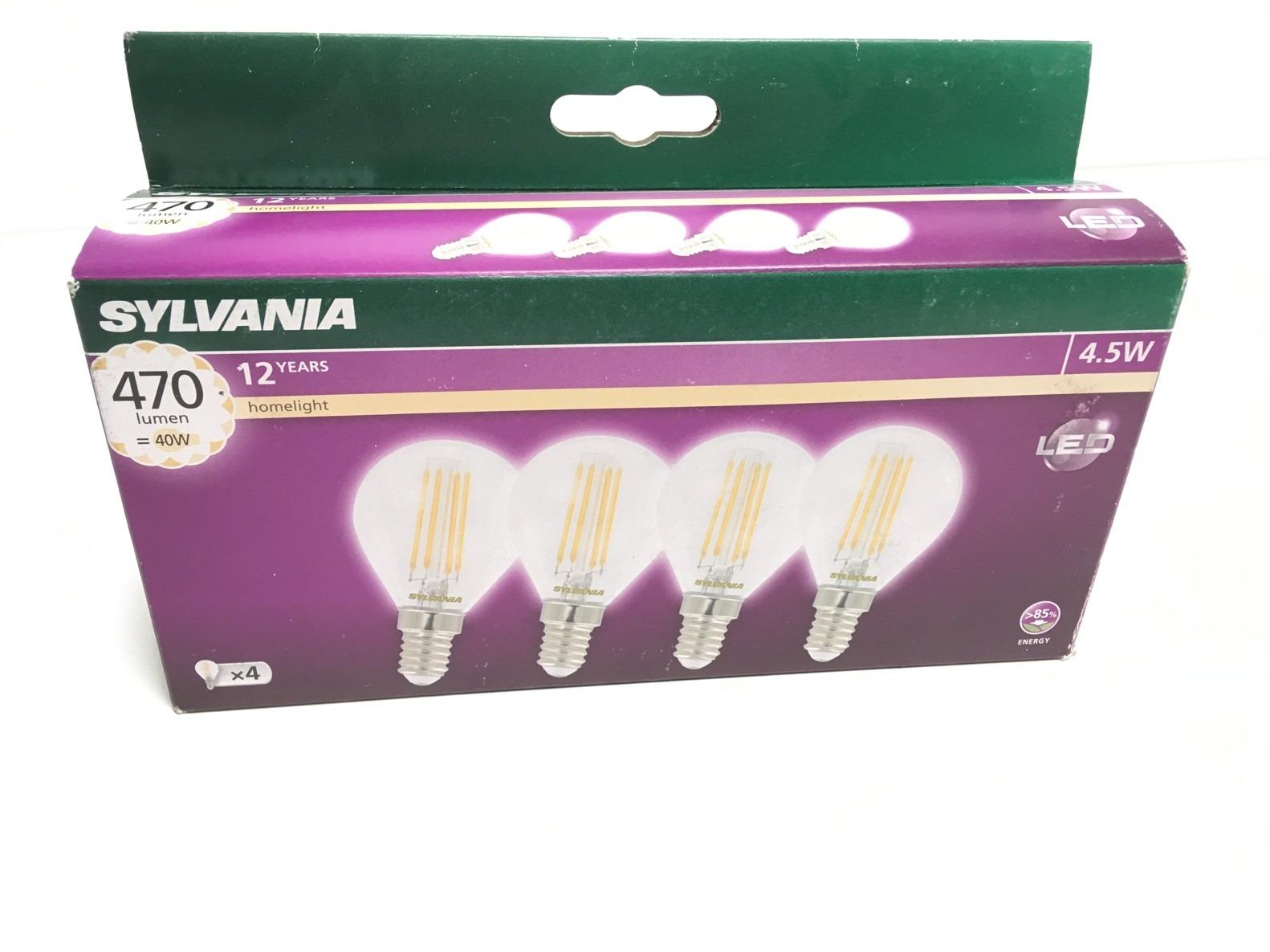 Veľká sada 4 ks LED filament žiaroviek SYLVANIA, závit E14, sklenené #4 - Zariadenia pre dom a záhradu