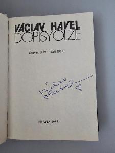 Václav Havel☆Dopisy Olze☆s autogramem Václava Havla