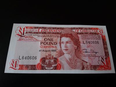 Bankovka 1 Pound Gibraltár /UNC
