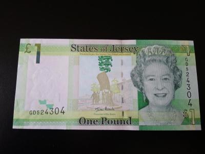 Bankovka 1 Pound Jersey / UNC