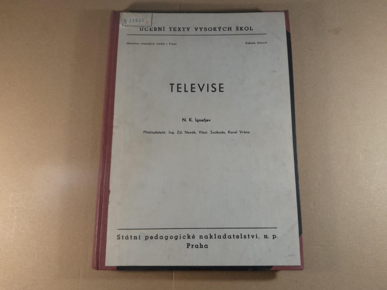 TELEVISIA Ignaťjev N. K. 1958 - Knihy