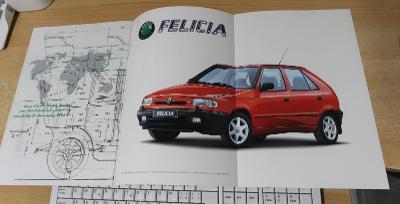 Prospekt Škoda, automobilová a.s.(1995), 30 stran, česky, VELMI PĚKNÝ!