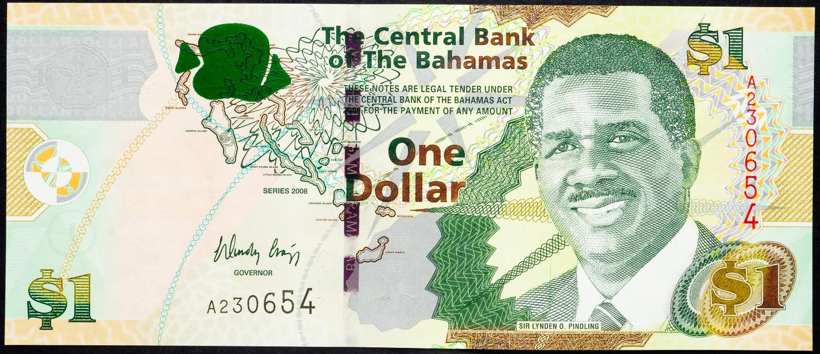 (B-10510), Bahamy, 1 Dollar 2008, UNC - Zberateľstvo