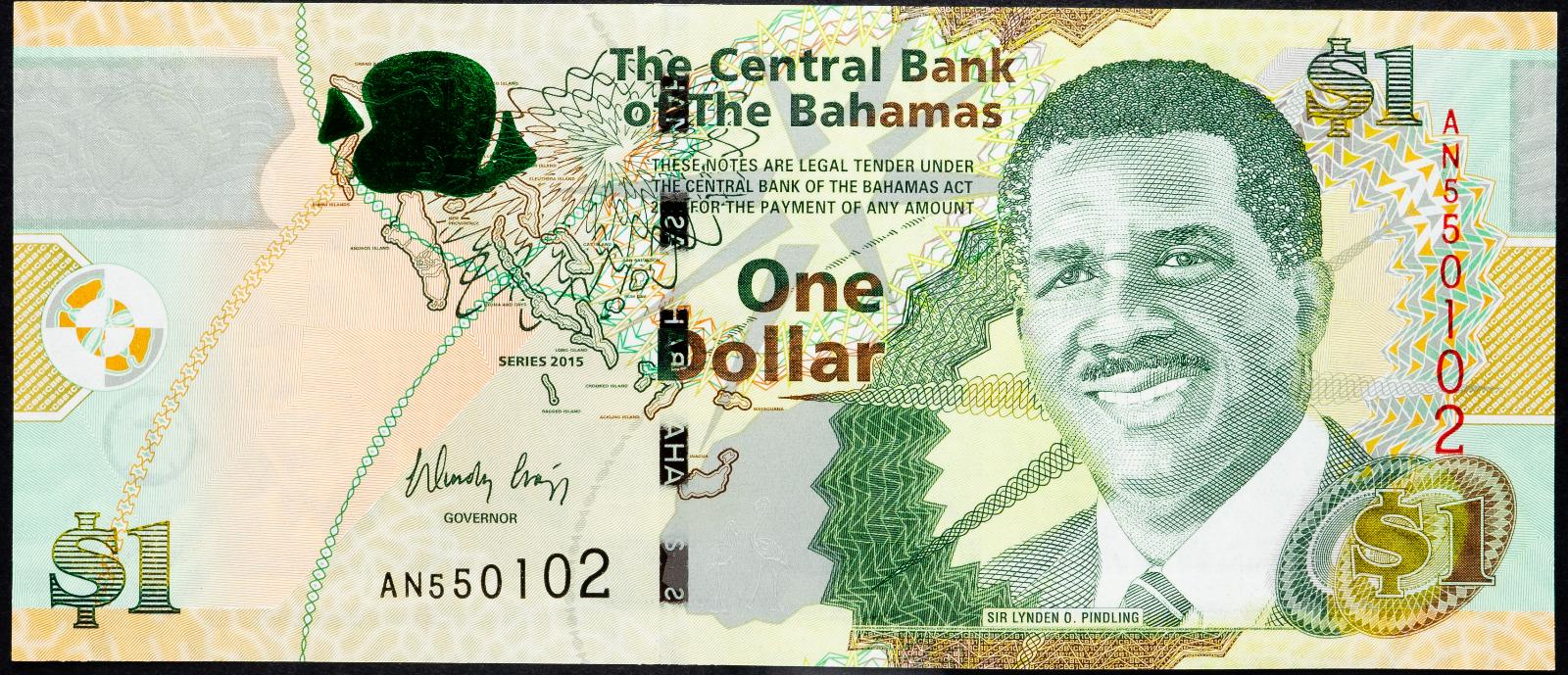 (B-10511), Bahamy, 1 Dollar 2015, UNC - Zberateľstvo