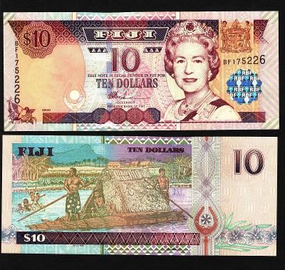 10 DOLLAR 2002 FIJI P106 UNC /P162/