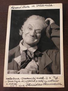 Stanislav Neumann - podpis a foto s věnováním - 1949