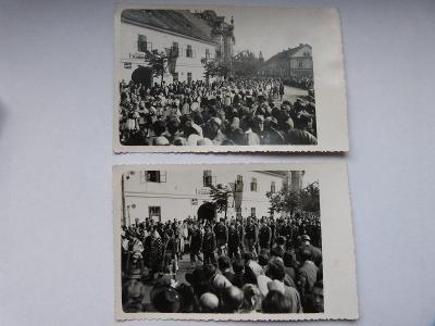 STOD AMERICKÁ ARMÁDA 1945 SLAVNOST SKAUTI REAL FOTO UNIKÁT - CELEK   