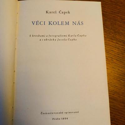 kniha - Karel Čapek - Věci kolem nás - r. 1954