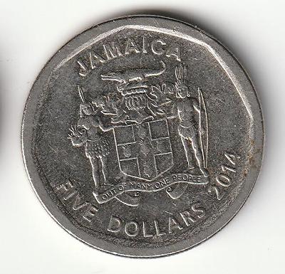 Jamajka - 5 dolárov - 2014