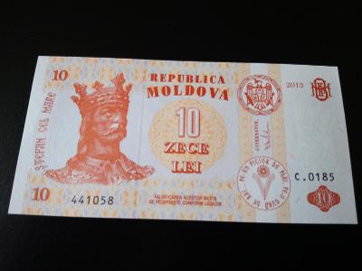 Bankovka 10 Lei Moldova /UNC