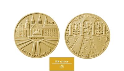 Zlatá mince ČNB 5000 Kč Město Kroměříž PROOF