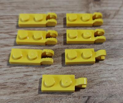 LEGO - dílky 2x2, klip, závěs - žluté