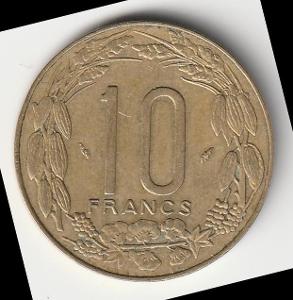 Stredná Afrika (BEAC) - 10 frankov - 1979