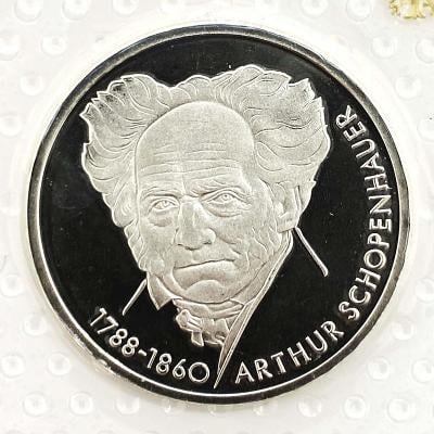 Stříbrná 10 Marka – Arthur Schopenhauer, 1988 D Německo PP