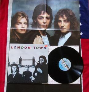 ⭐️ LP: WINGS - LONDON TOWN, (NM) PLAKÁT! 1press DE Beatles, McCartney