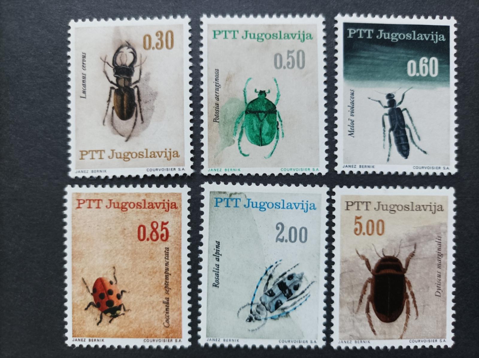 Hmyz - BRÚCKY - kompletná séria * / Juhoslávia 1966 - Tematické známky