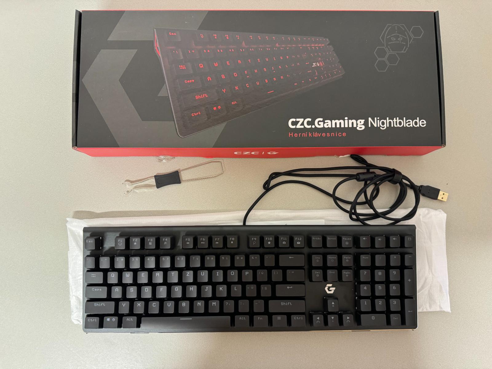 Herná klávesnica CZC.Gaming Nightblade, Outemu Red, CZ - Vstupné zariadenie k PC