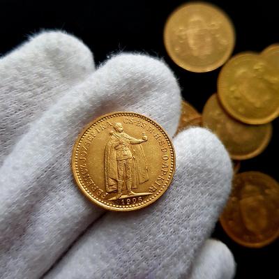 Krásná uherská 10 Koruna 1906 KB, František Josef I., zlatá mince