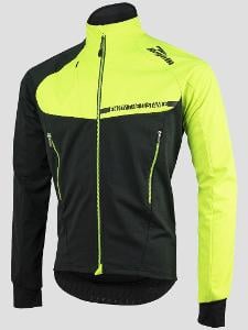 Cyklistická bunda Rogelli CONTENTO, černo-žlutá reflexní, velikost XL