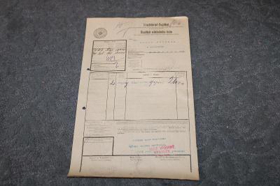 Nákladní list 1917 Hrbokov Vápenný Podol - Roudníky důl Marie Antonie
