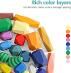Drevená detská montessori hračka / stavanie kameňov / 28 kusov / od 1 Kč | 248 | - Hračky