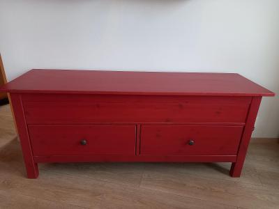 Botník - komoda IKEA Hemnes red 140x41x57