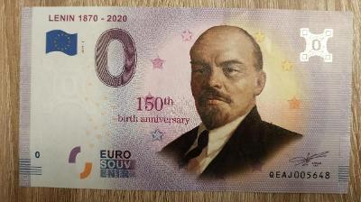 0 eurosouvenir V.I. Lenin color . Jediný na Aukre