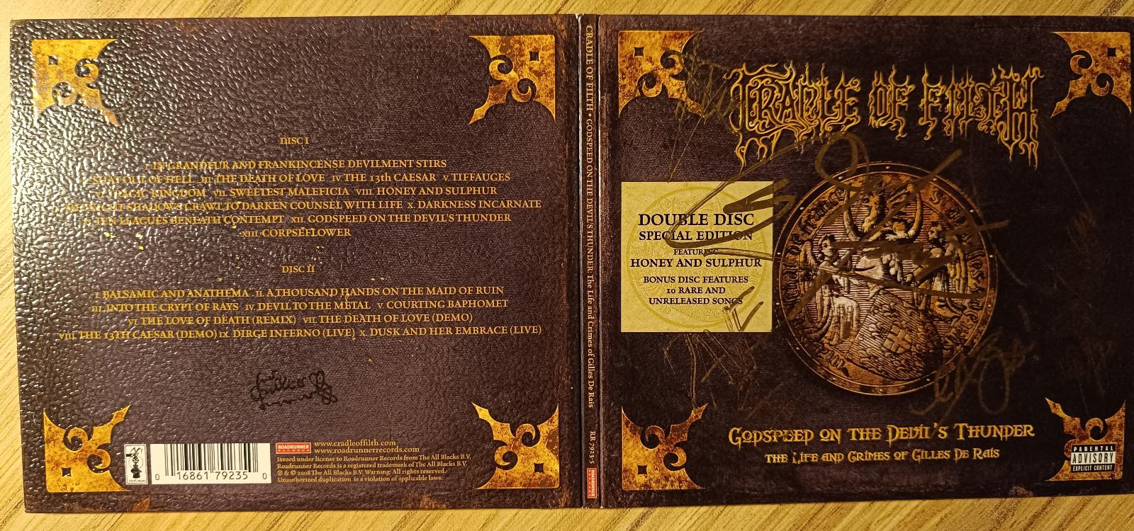 2CD Cradle Of Filth - Godspeed On The Devil's ... 2008 ... Podpísané - Hudba na CD