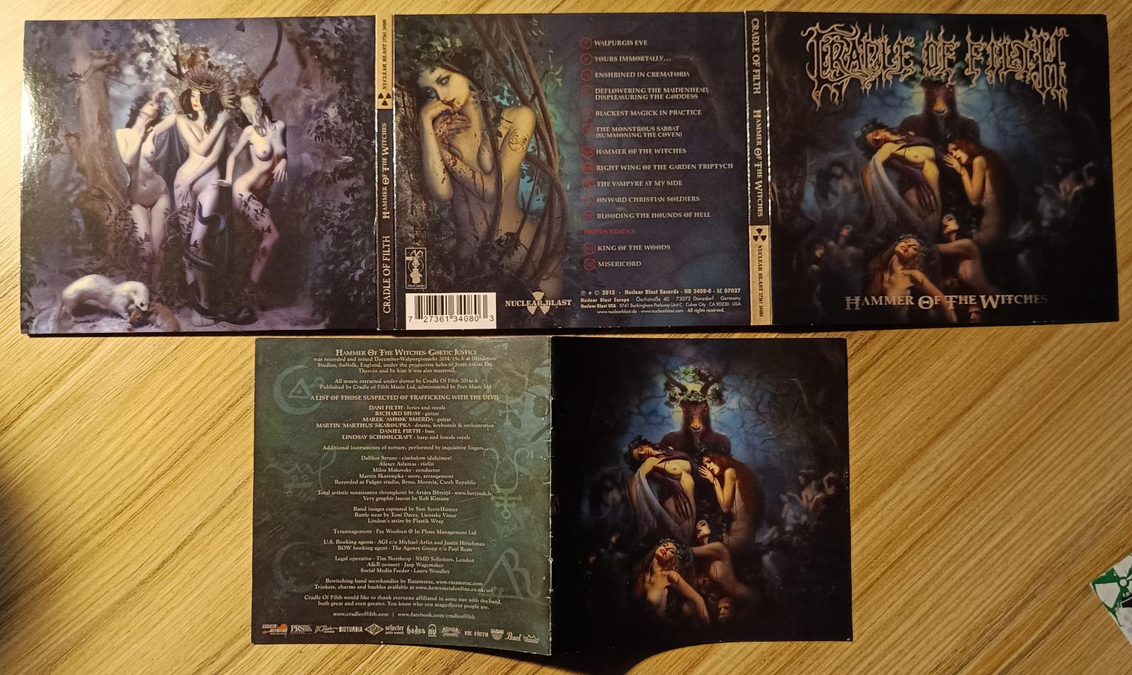 CD Cradle Of Filth - Hammer Of The Witche ... 2015 ... Podpísané - Hudba na CD