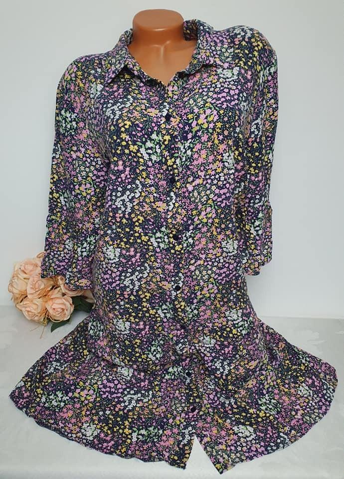 viskózové košeľové šaty s jemnými kvetmi George UK 22/50 XL - Dámske oblečenie
