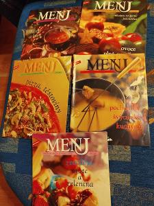 časopisy Menu 5ks r.1997,1996 kuchařky,recepty