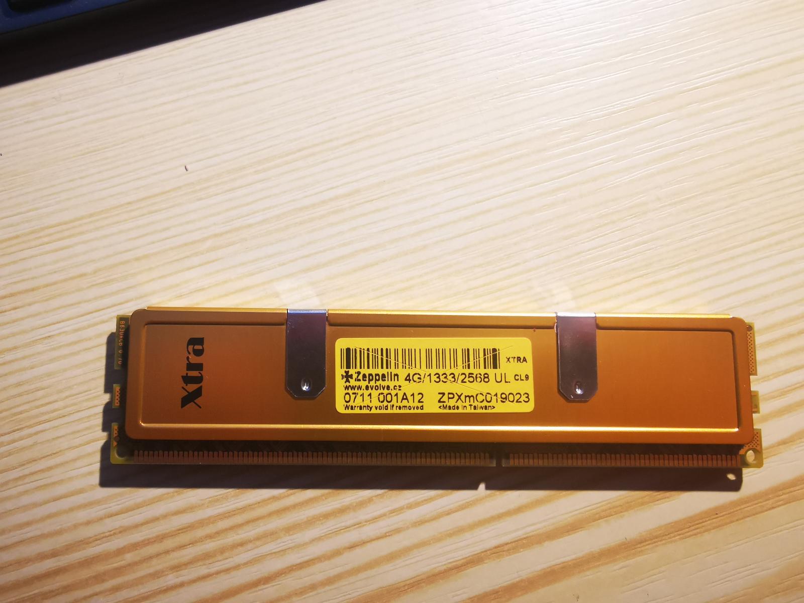 RAM DDR3 Zeppelin Gold DDR3 4GB 1333MHz - Počítače a hry