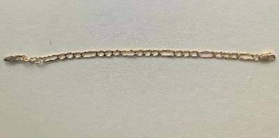 Zlatý náramek vzor Figaro , délka 16 cm , 14 karátů