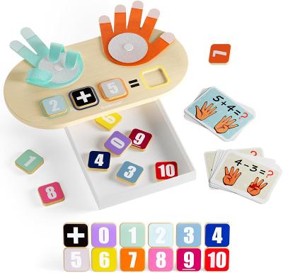Dřevěná montessori hračka počítání pomocí prstů/ od 1Kč |227|