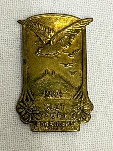 Odznak Sokol Libochovice 1924 - podřipská župa -