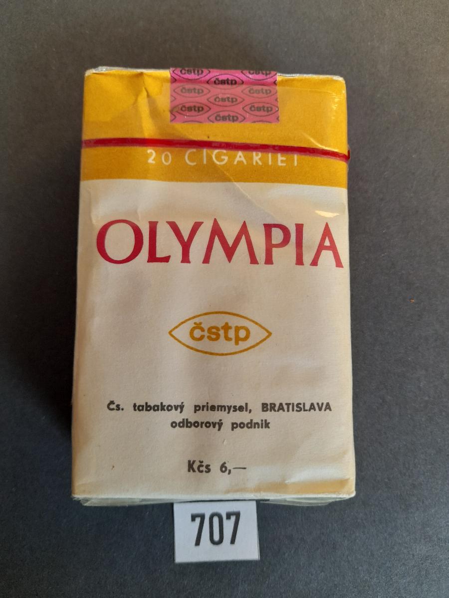 staré cigarety OLYMPIA 1964-1982 - ČSTP SLOVENSKO - ČESKOSLOVENSKO - Zberateľstvo