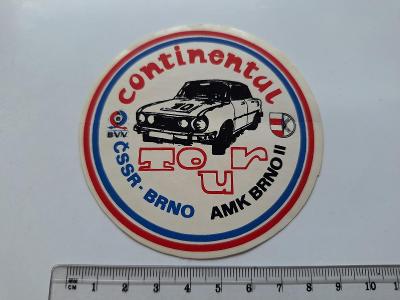 samolepka auto Škoda Continental tour AMK Brno II